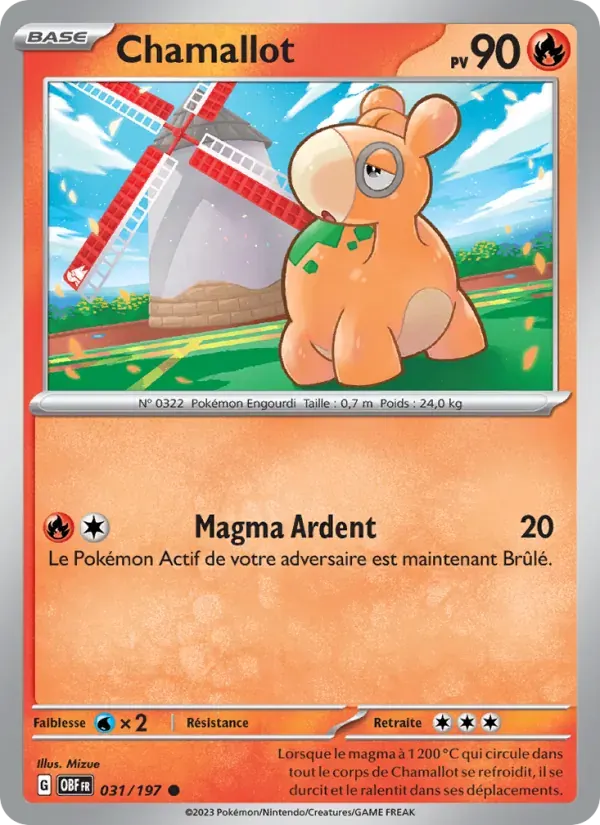 Chamallot — Flammes Obsidiennes 31 French Pokémon card