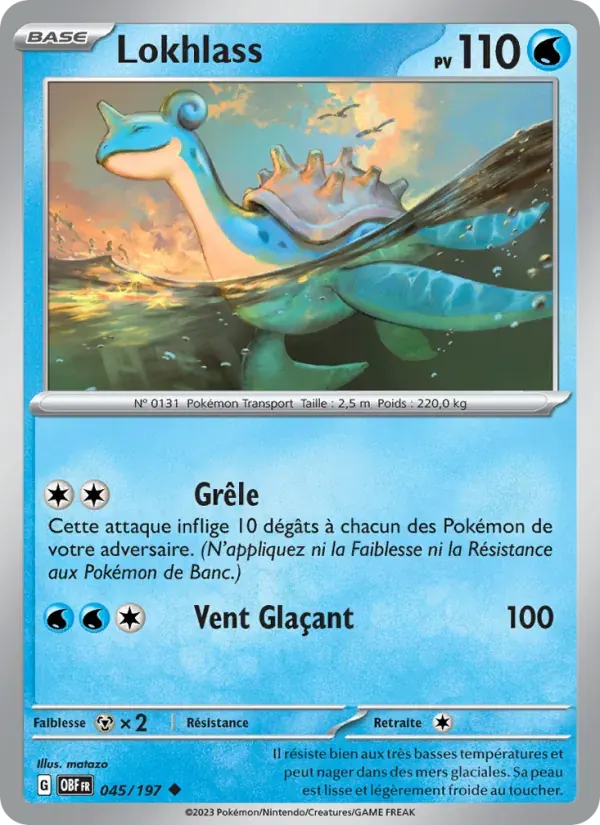Lokhlass — Flammes Obsidiennes 45 French Pokémon card