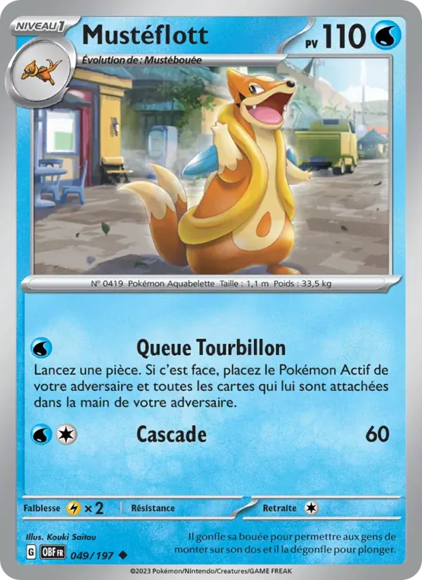 Mustéflott — Flammes Obsidiennes 49 French Pokémon card