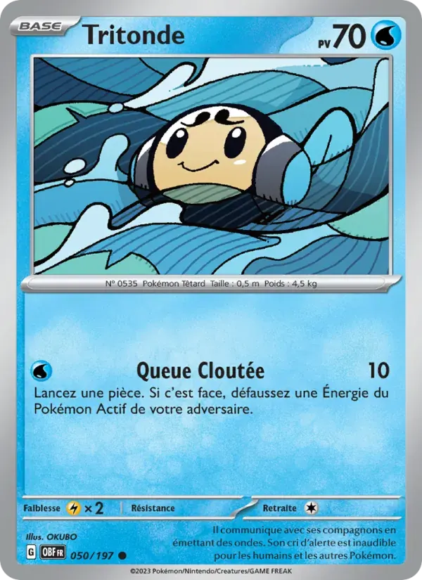 Tritonde — Flammes Obsidiennes 50 French Pokémon card