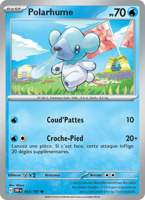 Polarhume — Flammes Obsidiennes 53 French Pokémon card