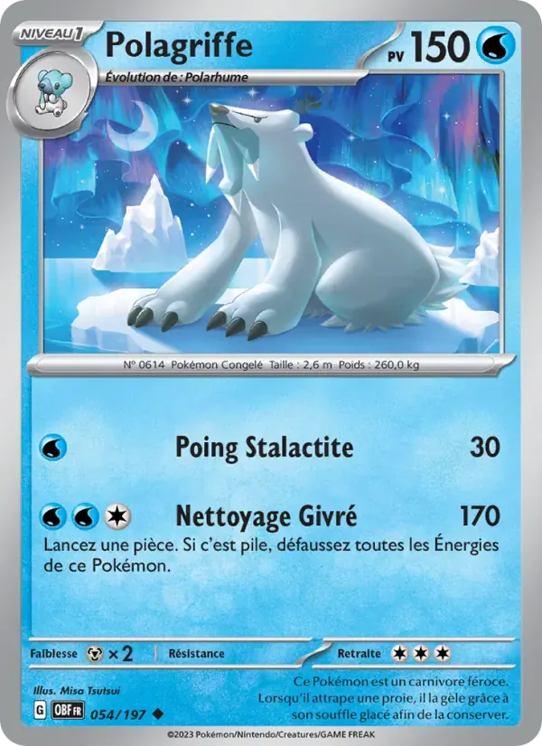 Polagriffe — Flammes Obsidiennes 54 French Pokémon card