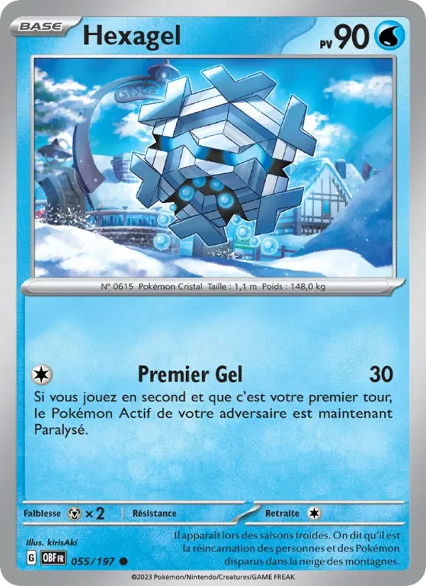 Hexagel — Flammes Obsidiennes 55 French Pokémon card