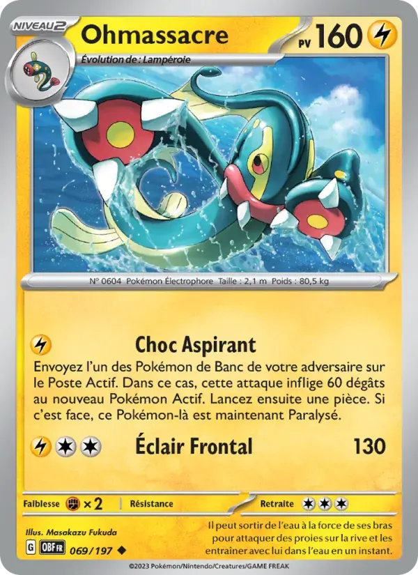 Ohmassacre — Flammes Obsidiennes 69 French Pokémon card