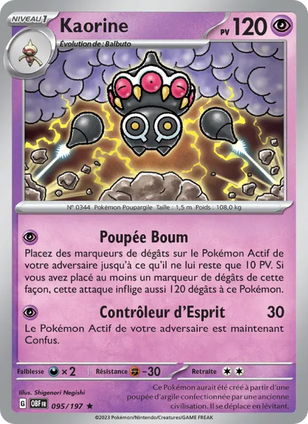 Kaorine — Flammes Obsidiennes 95 French Pokémon card