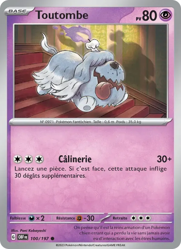 Toutombe — Flammes Obsidiennes 100 French Pokémon card