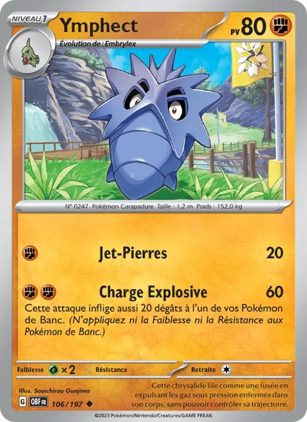 Ymphect — Flammes Obsidiennes 106 French Pokémon card