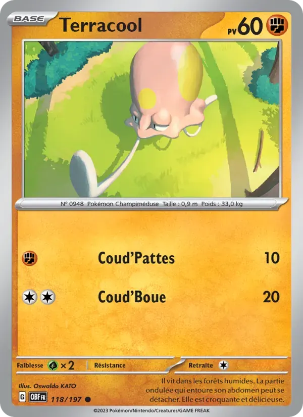Terracool — Flammes Obsidiennes 118 French Pokémon card