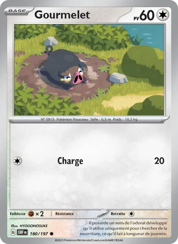 Gourmelet — Flammes Obsidiennes 180 French Pokémon card