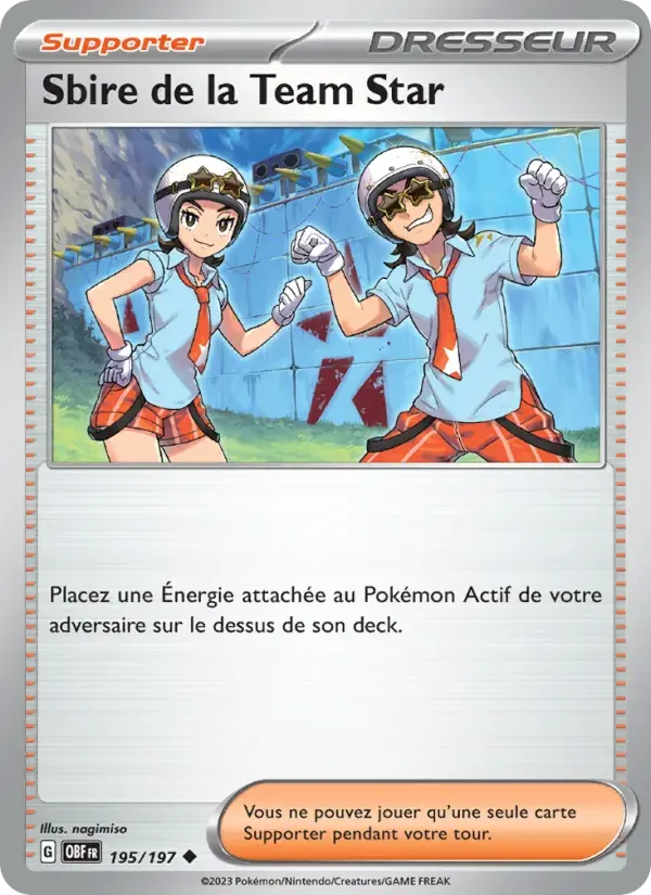 Sbire de la Team Star — Flammes Obsidiennes 195 French Pokémon card