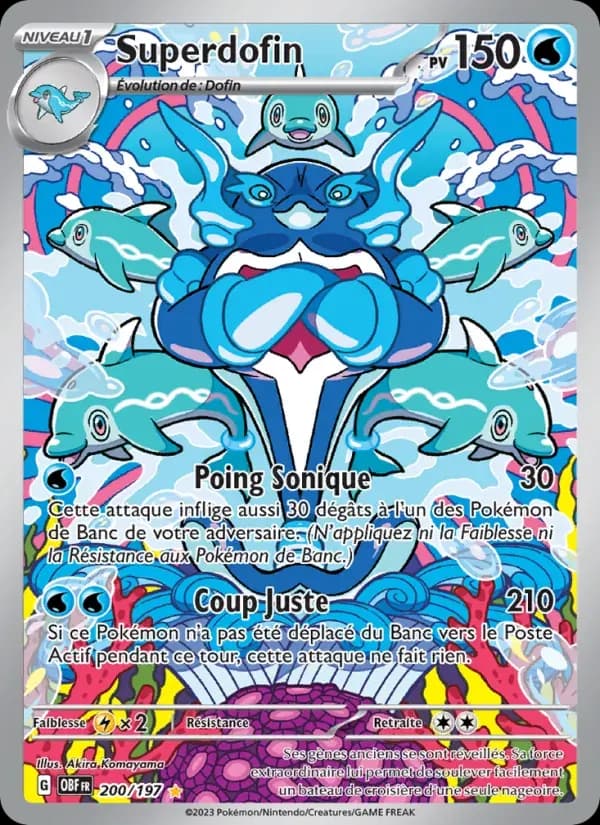 Superdofin — Flammes Obsidiennes 200 French Pokémon card