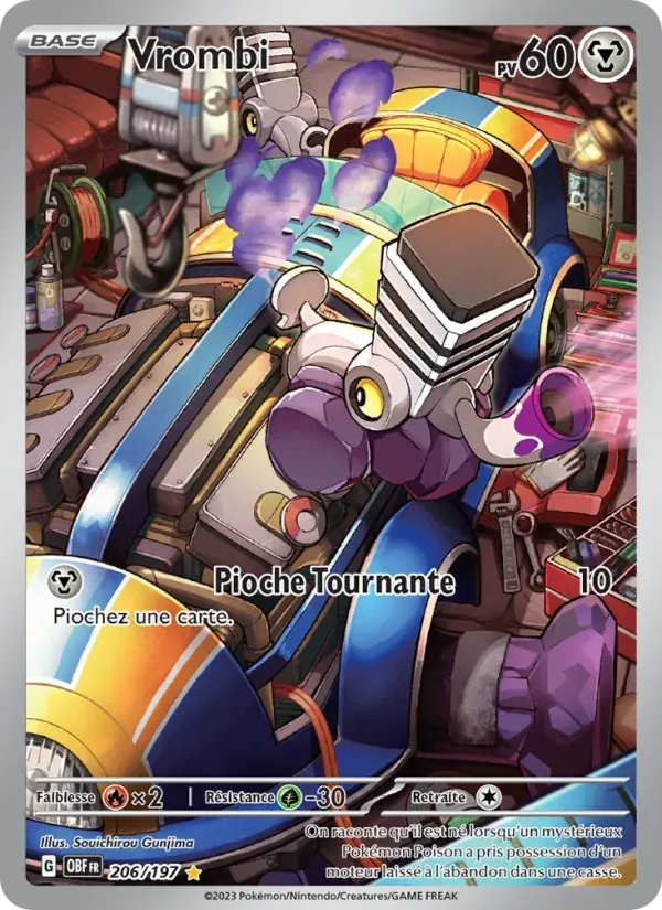Vrombi — Flammes Obsidiennes 206 French Pokémon card