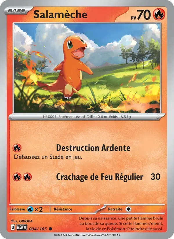 Salamèche — 151 4 French Pokémon card
