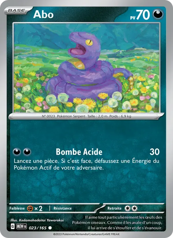 Abo — 151 23 French Pokémon card