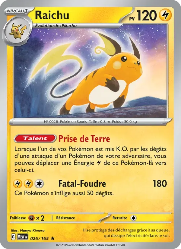 Raichu — 151 26 French Pokémon card