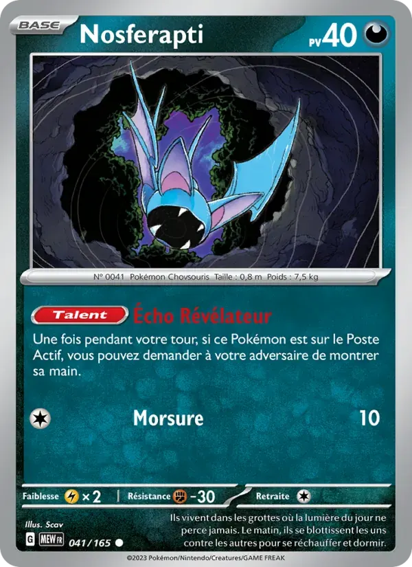 Nosferapti — 151 41 French Pokémon card