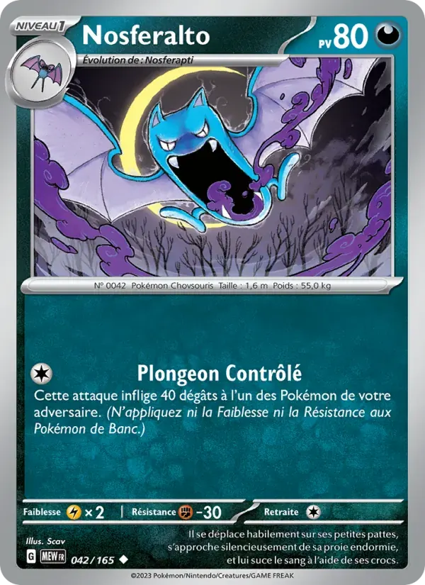 Nosferalto — 151 42 French Pokémon card