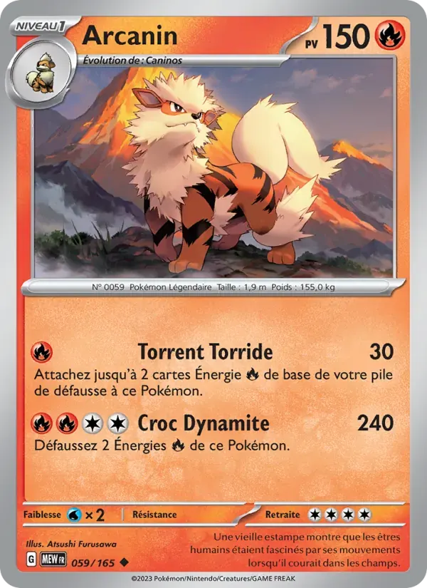 Arcanin — 151 59 French Pokémon card