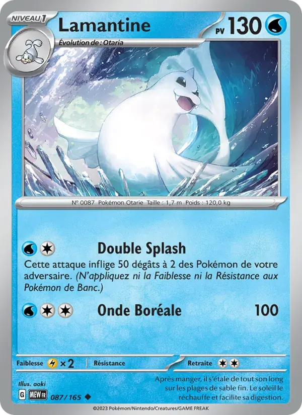 Lamantine — 151 87 French Pokémon card