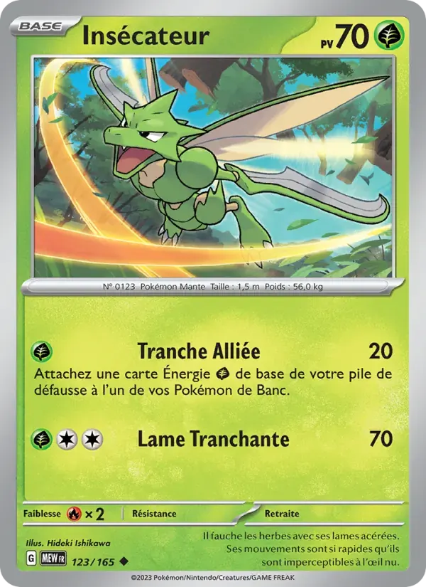 Insécateur — 151 123 French Pokémon card
