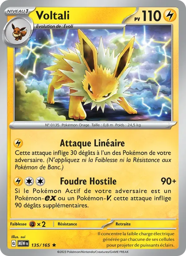 Voltali — 151 135 French Pokémon card