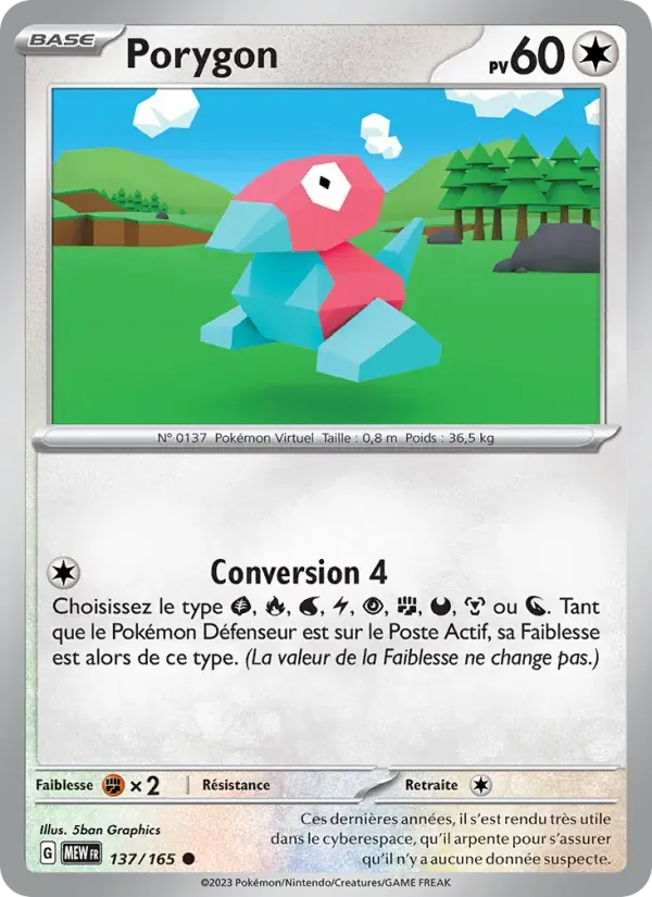 Porygon — 151 137 French Pokémon card
