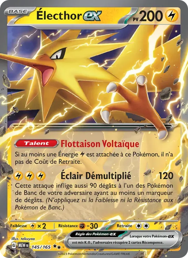Électhor-ex — 151 145 French Pokémon card