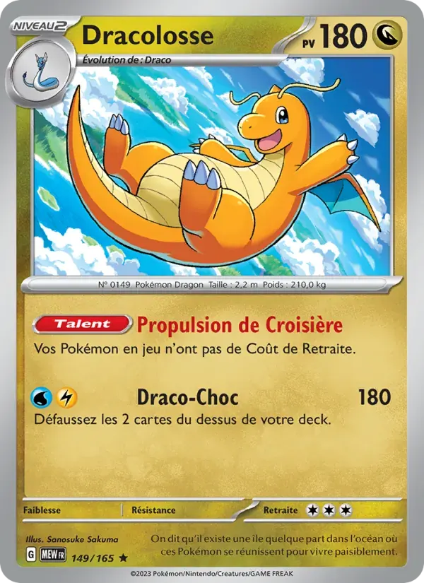 Dracolosse — 151 149 French Pokémon card