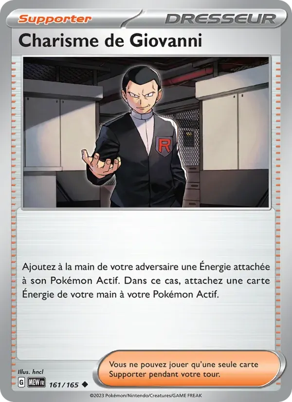 Charisme de Giovanni — 151 161 French Pokémon card