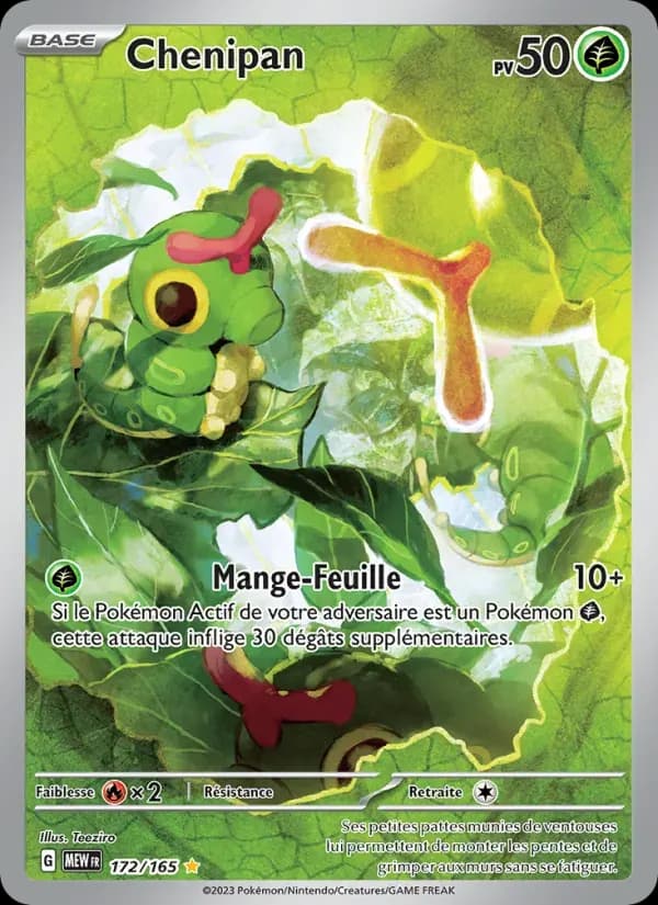 Chenipan — 151 172 French Pokémon card