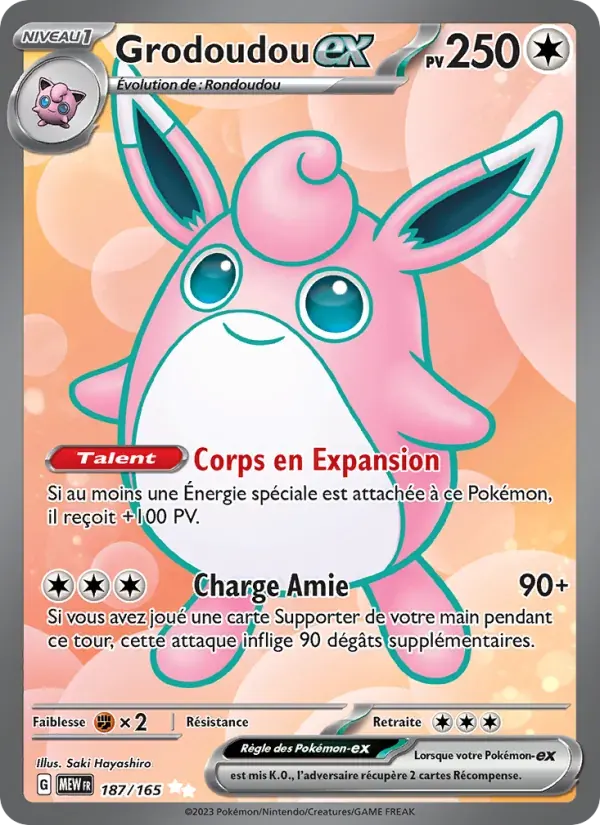 Grodoudou-ex — 151 187 French Pokémon card