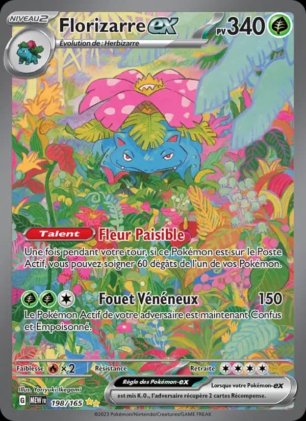 Florizarre-ex — 151 198 French Pokémon card