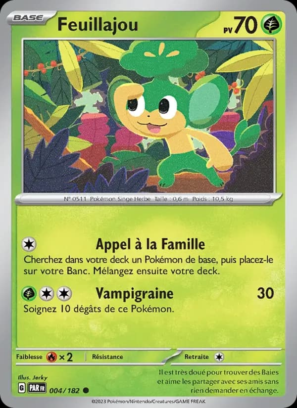 Feuillajou — Faille Paradoxe 4 French Pokémon card