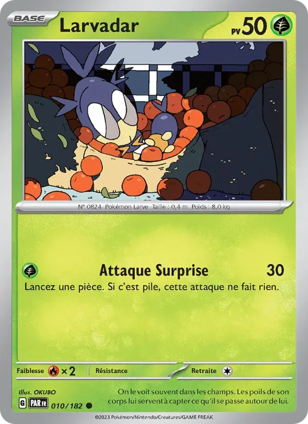 Larvadar — Faille Paradoxe 10 French Pokémon card