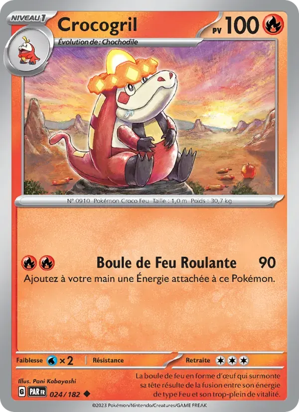Crocogril — Faille Paradoxe 24 French Pokémon card