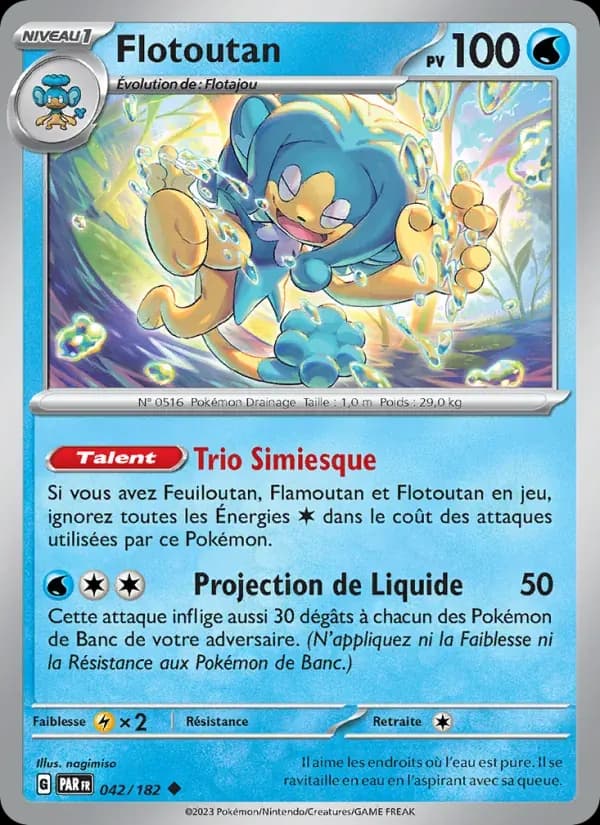 Flotoutan — Faille Paradoxe 42 French Pokémon card