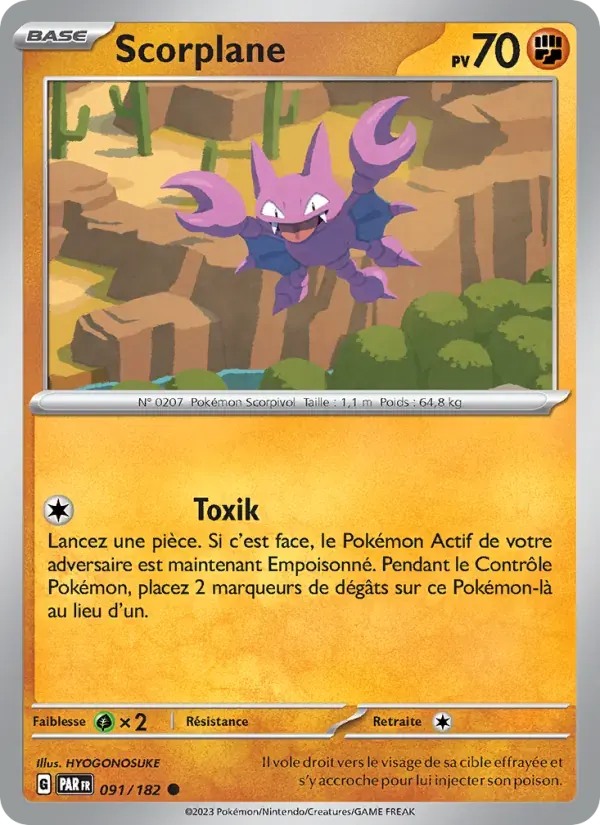Scorplane — Faille Paradoxe 91 French Pokémon card