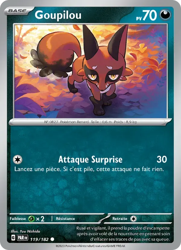Goupilou — Faille Paradoxe 119 French Pokémon card