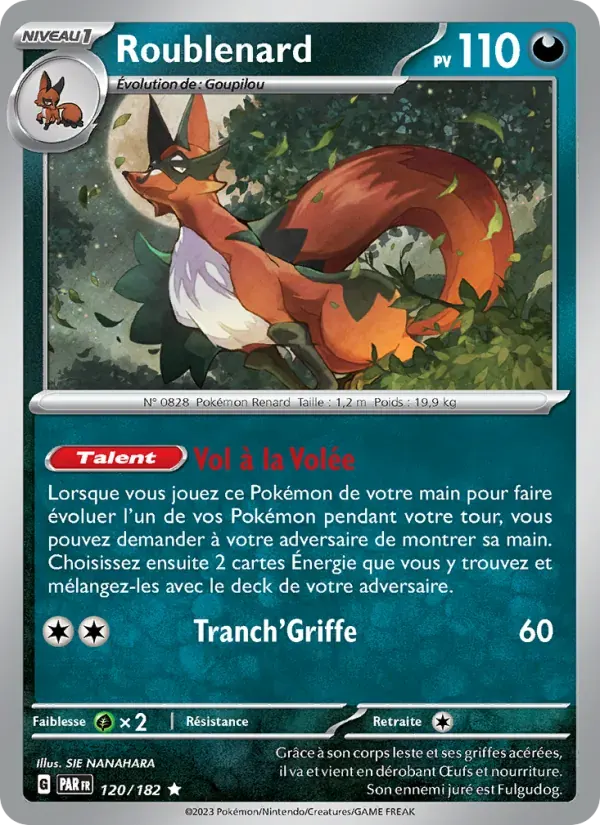 Roublenard — Faille Paradoxe 120 French Pokémon card