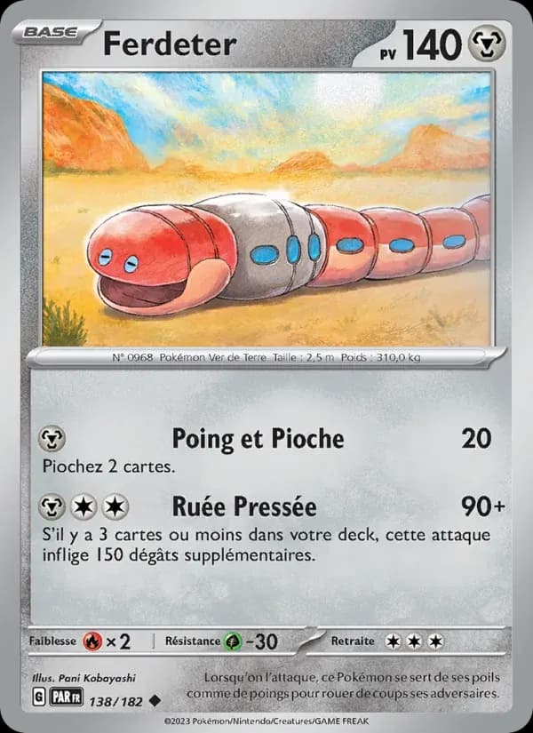 Ferdeter — Faille Paradoxe 138 French Pokémon card