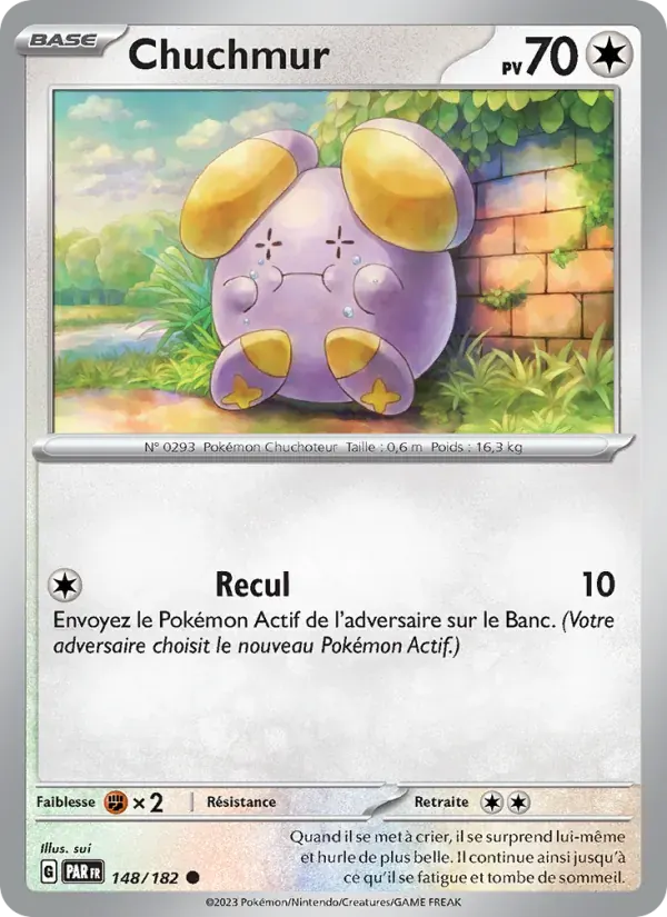 Chuchmur — Faille Paradoxe 148 French Pokémon card