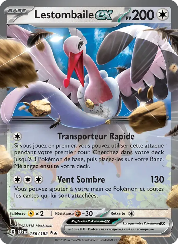 Lestombaile-ex — Faille Paradoxe 156 French Pokémon card