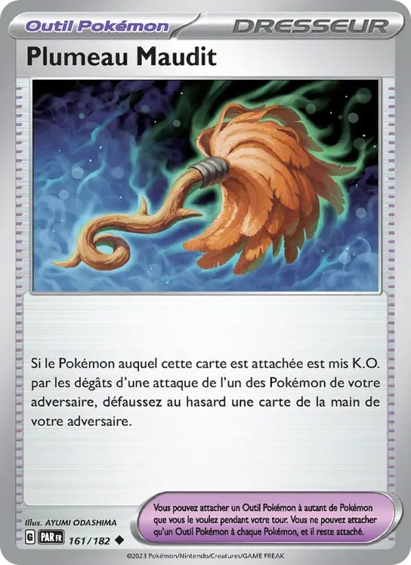 Plumeau Maudit — Faille Paradoxe 161 French Pokémon card