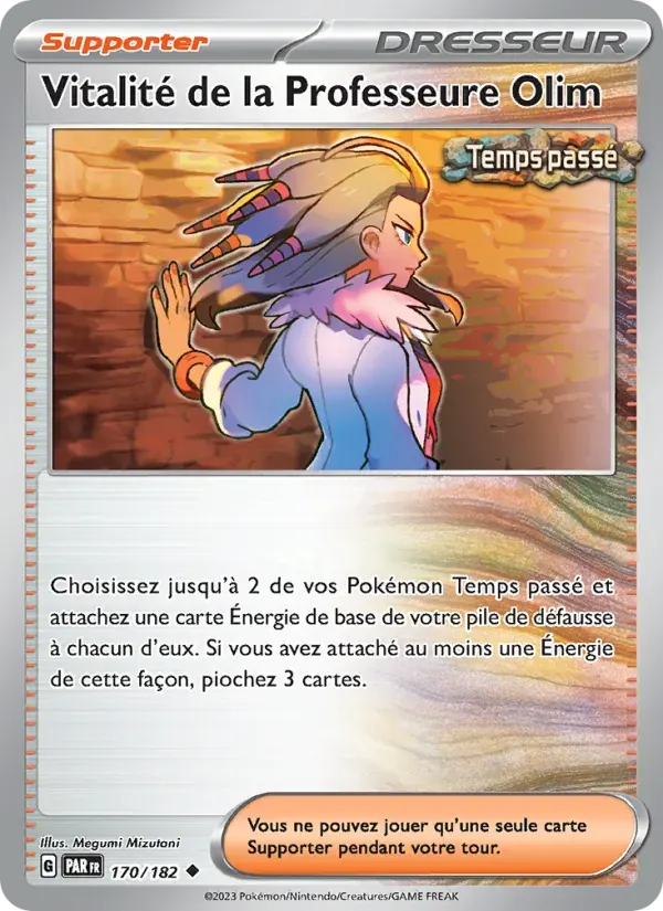 Vitalité de la Professeure Olim — Faille Paradoxe 170 French Pokémon card
