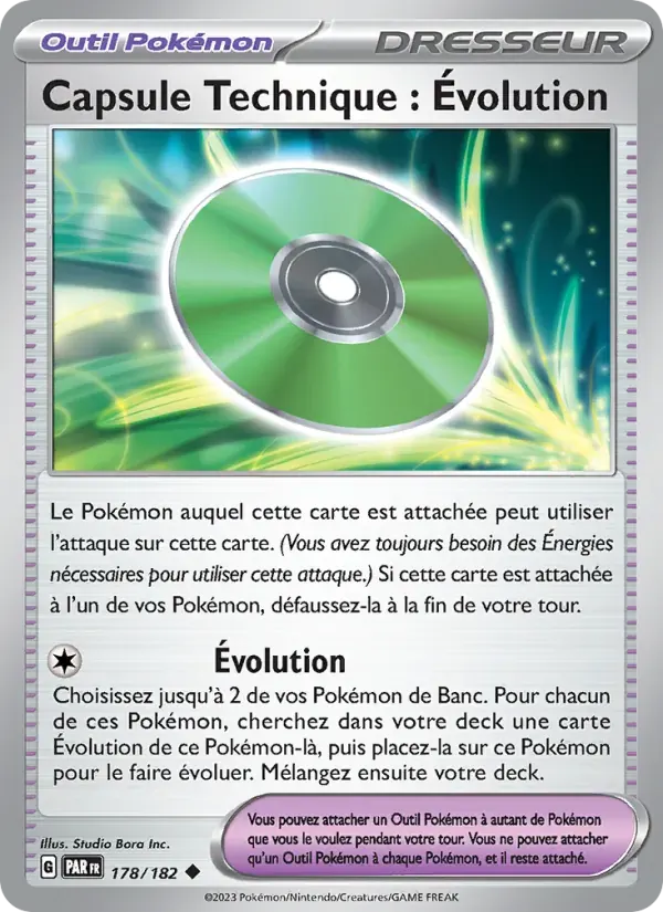 Capsule Technique : Évolution — Faille Paradoxe 178 French Pokémon card