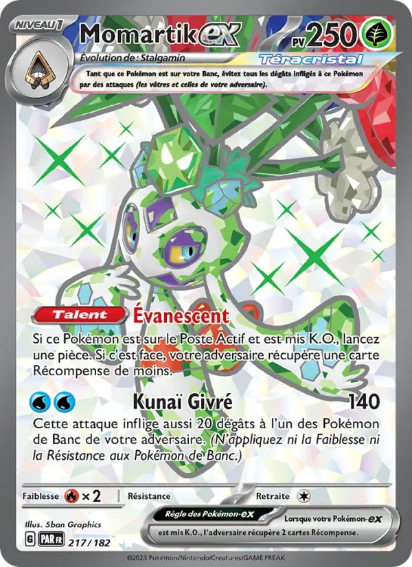 Momartik-ex — Faille Paradoxe 217 French Pokémon card