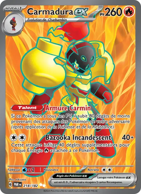 Carmadura-ex — Faille Paradoxe 218 French Pokémon card