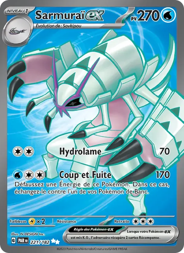 Sarmuraï-ex — Faille Paradoxe 221 French Pokémon card