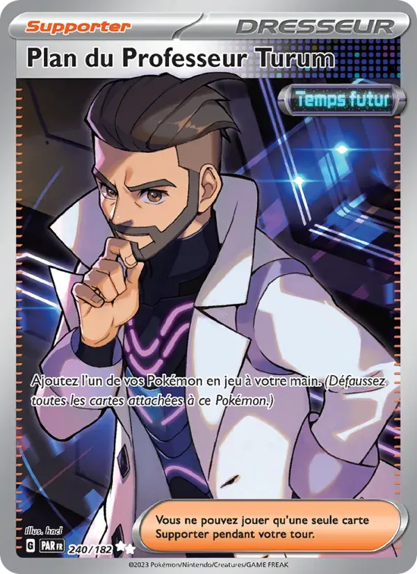 Plan du Professeur Turum — Faille Paradoxe 240 French Pokémon card