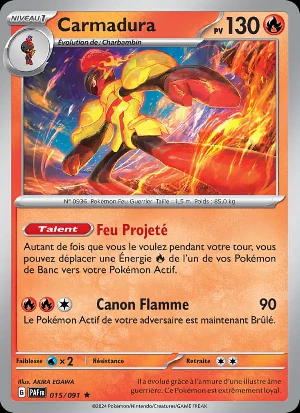 Carmadura — Destinées de Paldea 15 French Pokémon card
